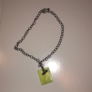 Silpada lime pendant necklace silver chain